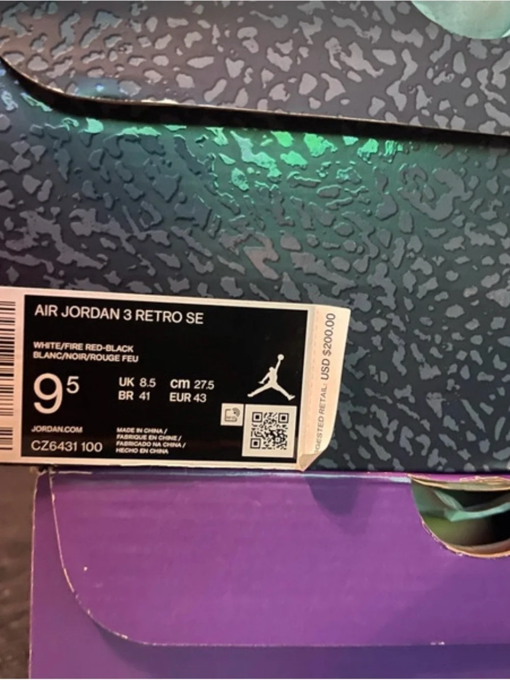 Air Jordan Retro 3 Denim Fire Red